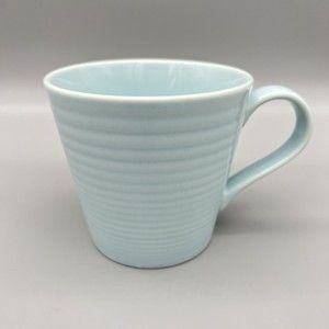 Royal Doulton Gordon Ramsay Maze Light Blue Coffee Mug Ribbed EUC